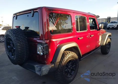 2021 Jeep Wrangler Unlimited Willys 4X4 из США, поврежденный, VIN 1C4HJXDN7MW543671
